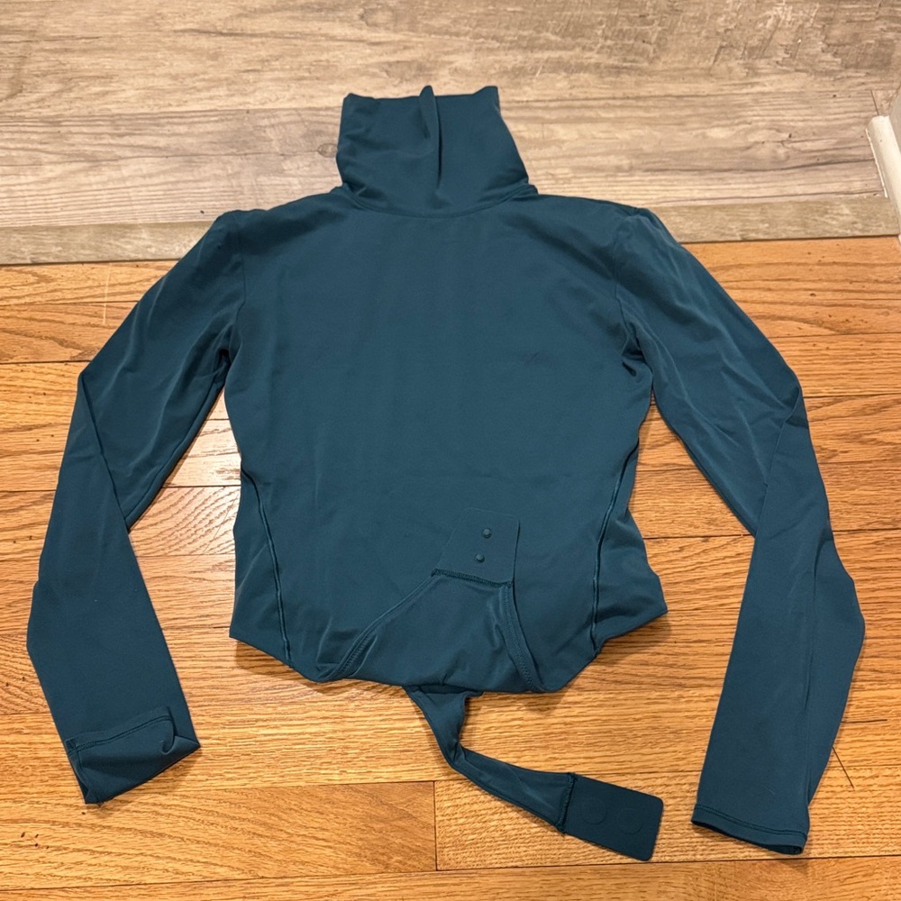 Lululemon turtleneck body suit *storm teal*